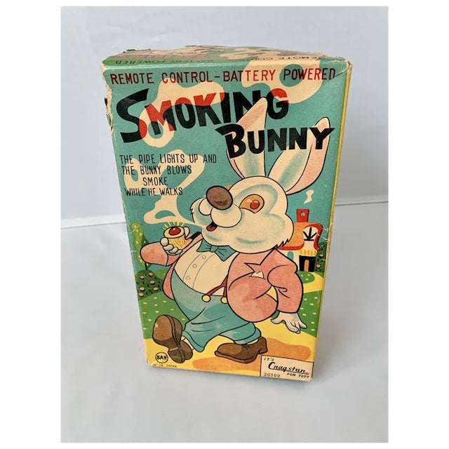 Contemporary Vintage Smoking Bunny Toy For Sale - Image 3 of 9