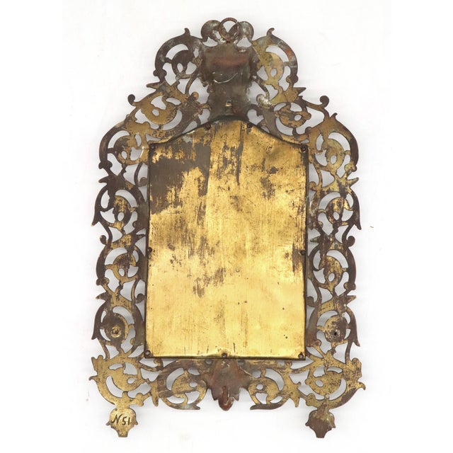 Early 20th Century Rococo Revival Bacchus Cast Brass Wall Mirror For Sale In New York - Image 6 of 6