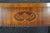 Vintage Federal Style Mahogany Marquetry Inlaid Demilune Console Hall Table For Sale - Image 10 of 13