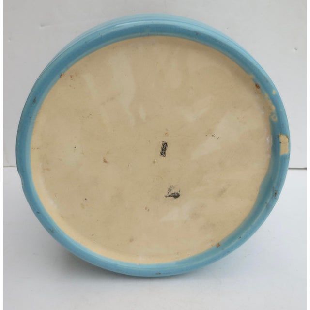 Late 20th Century Turquoise 1980s Japanese Ceramic Hibachi For Sale - Image 5 of 12