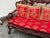 Vintage Qing Dynasty Carved Rosewood + Marble Sofa For Sale - Image 9 of 12