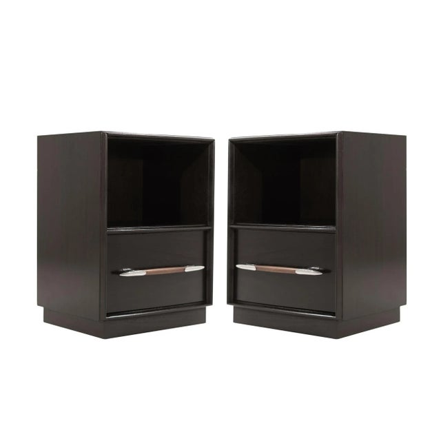 Dark Walnut Nightstands by t.h. Robsjohn-Gibbings, 1950s For Sale - Image 13 of 13