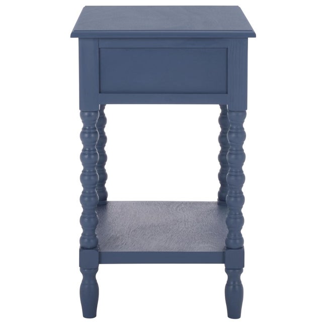 Cerulean Athena Bobbin Accent Table in Blue For Sale - Image 8 of 9