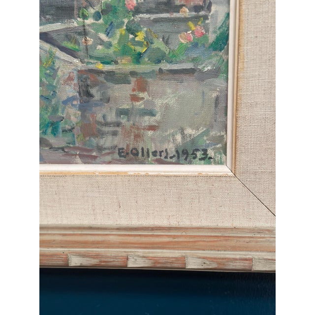 Edvin Ollers, Gårdsmotiv, 1950s, Oil on Canvas, Framed For Sale - Image 9 of 18