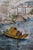 Pair of Vintage Hand-Painted Chinese River Village Solid Wood Panels For Sale - Image 10 of 18