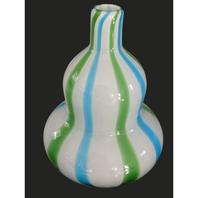 Vintage 1990s Murano Glass Style Gourd Vases- A Pair For Sale - Image 9 of 13
