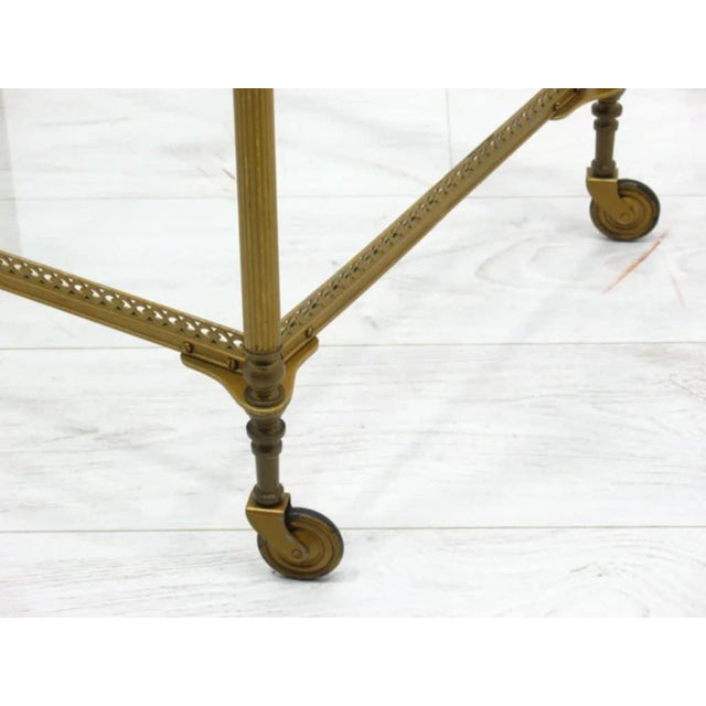 Serving Bar Cart in Brass, 1960s For Sale - Image 12 of 14