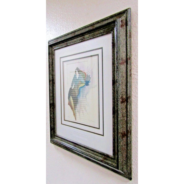 White 1990s Itzchak Tarkay Pencil Signed and Numbered Lithograph Seated Woman With Coffee For Sale - Image 8 of 9