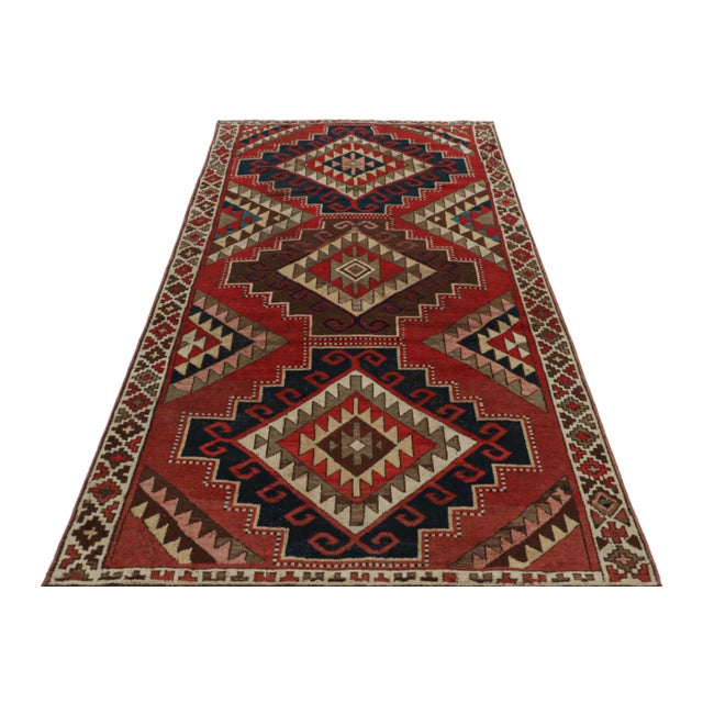 80.5×132\"Capricious” ViNTAGE TURKiSH RUG 4' x 7' - Vintage Turkish Small Rug, Blue - Caprina | Kuden Rugs