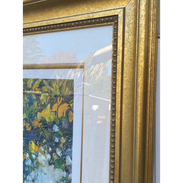 1990s Howard Behrens Impressionist Mediterranean Floral Terrace Serigraph - Signed, Limited Edition 106/175 For Sale - Image 9 of 14