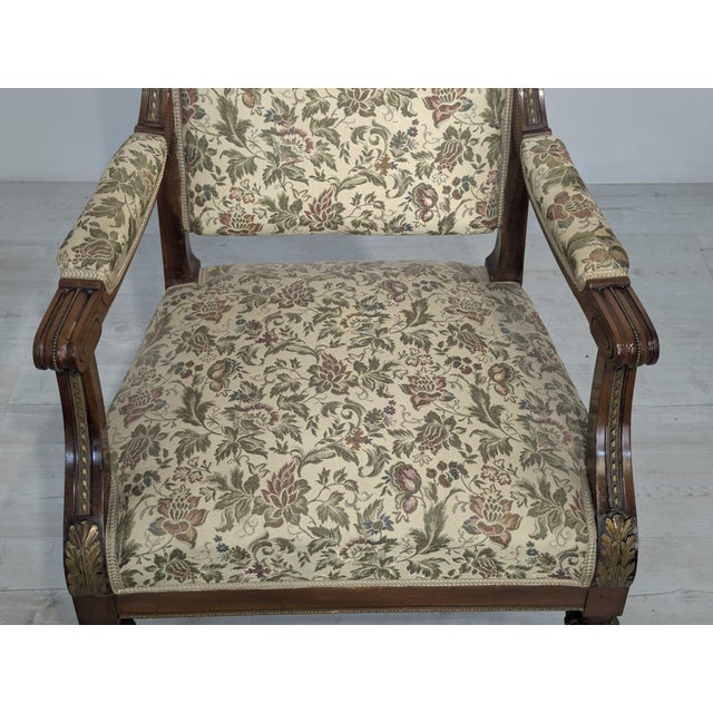 Wood Antique Louis XVI Style Armchair, France For Sale - Image 7 of 18