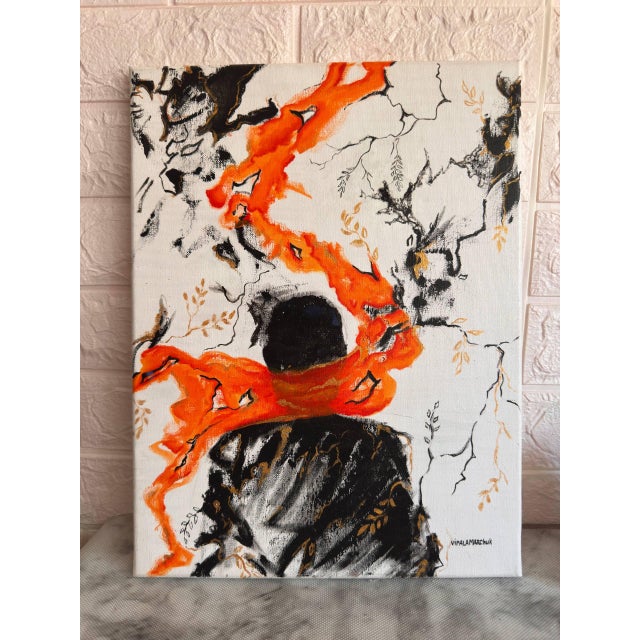 Viktoria Palamarchuk Hard‑mouthed – Abstract Acrylic Painting on Canvas Figurative Artwork For Sale - Image 6 of 6