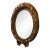 Vintage Style Antique Gold Oval Wall Mirror With Bow For Sale