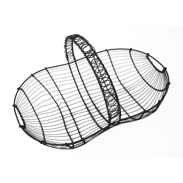 Farmhouse Antique French Farmhouse Wire Basket For Sale - Image 3 of 11