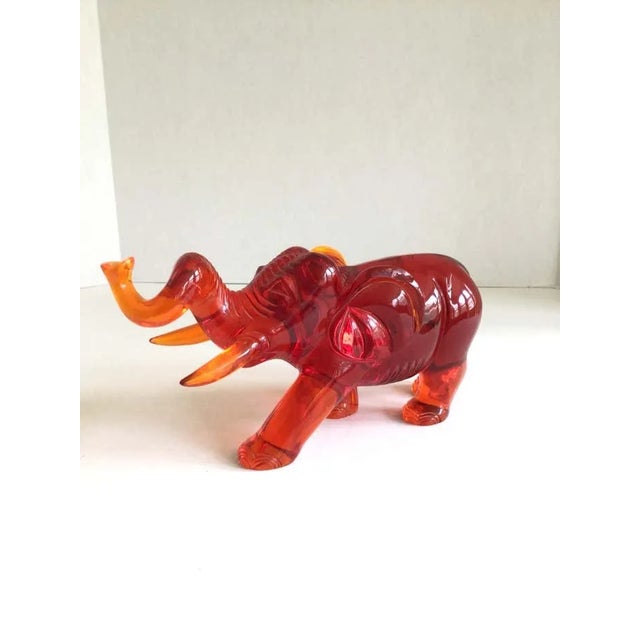 1960s Red Lucite Elephant For Sale In New York - Image 6 of 11