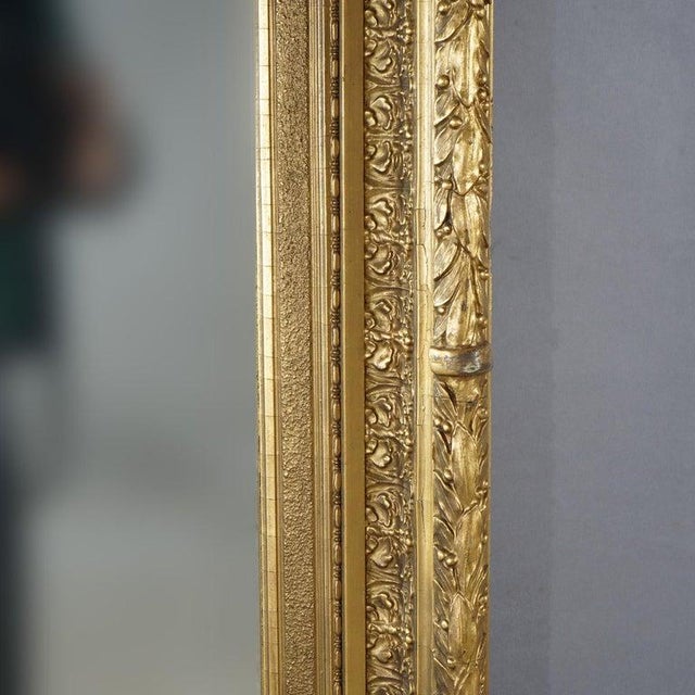 Antique French First Finish Giltwood Framed Wall Mirror C1900 For Sale - Image 10 of 14