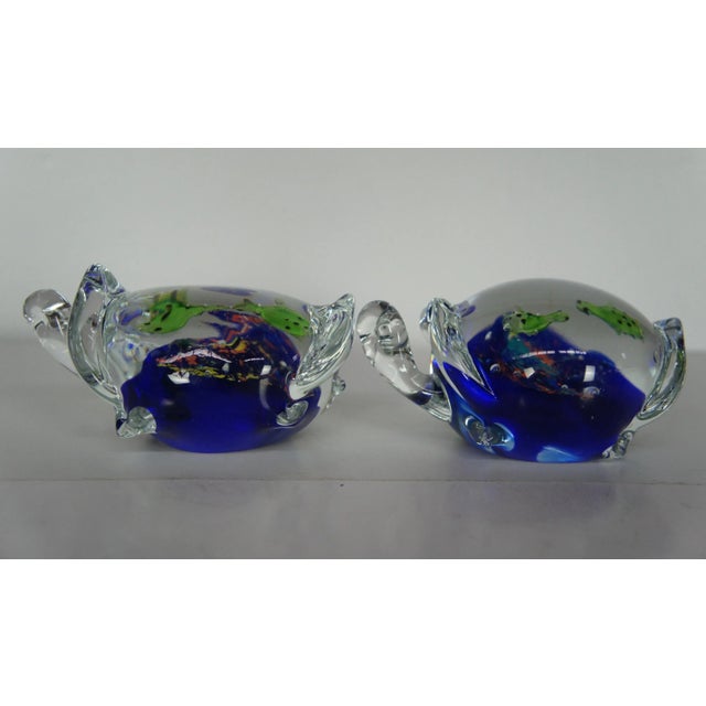 Vintage Italian Art Glass Sea Turtle Aquarium Paperweights - a Pair For Sale - Image 4 of 13