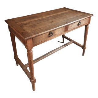 Antique French Oak Table or Desk, 1930s For Sale