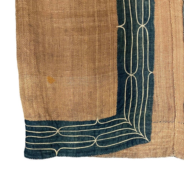 Brown 19th Century Ainu Attus Robe on Custom Wall Mount For Sale - Image 8 of 12