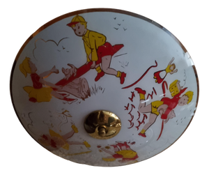 Suspension Lamp in Opaline, 1950s
