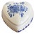 1980s Petite Porcelain Heart Shaped Lidded Box For Sale