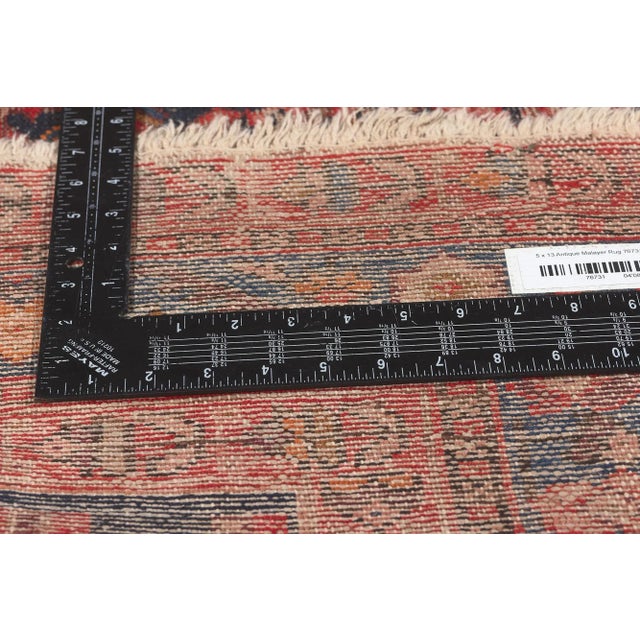 Early 20th Century Antique-Worn Persian Malayer Rug - 04'08 X 12'10 For Sale In Dallas - Image 6 of 9