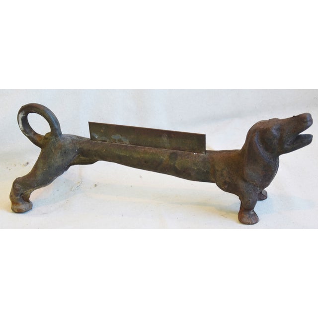 Early 1900s Cast Iron Dachshund Dog Boot Scraper Chairish