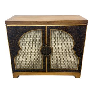 1970s Mid-Century John Widdicomb Lacquered Moorish Cabinet