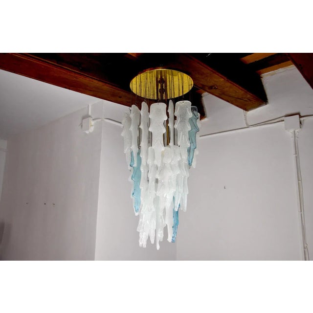 Mauve Italian Murano Glass Ceiling Lamp by Albano Poli for Poliarte, 1970s For Sale - Image 8 of 8