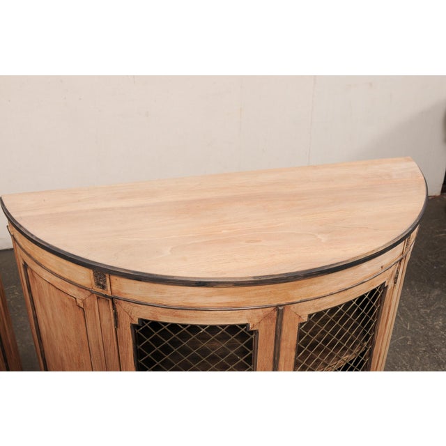 French 1960's Demi Consoles W/ Wire Doors For Sale In Atlanta - Image 6 of 12