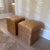 Wonderful pair of woven natural fiber cube ottomans. I am not sure of the material, but it is some kind of tropical fiber...