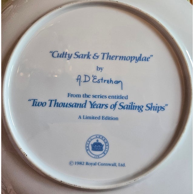 Limited Edition Ship Painting Plates- Set of Six For Sale - Image 4 of 13