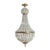 Monumental Hollywood Regency Crystal & Bronze Beaded Chandelier For Sale