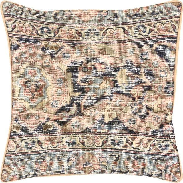 Shabby Chic 1960s Persian Tabriz Pillow For Sale - Image 3 of 3
