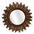 Mid-Century Baroque Italian Sunburst Giltwood Wall Mirror, 1940s For Sale