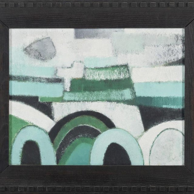 Justino Alves, Composition, 1960s, Oil Painting For Sale - Image 6 of 6