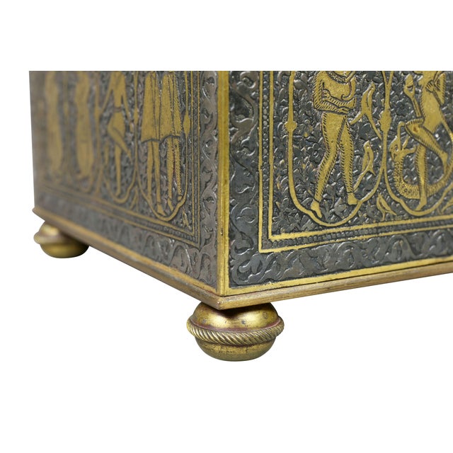 Renaissance Revival Damacened and Bronze Casket For Sale In Boston - Image 6 of 13