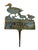 Nautical Vintage Cast Iron Patina Metal Duck Crossing Stake Sign For Sale - Image 3 of 4