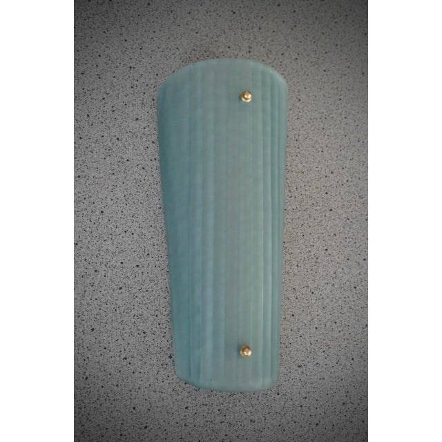 Aqua Green Murano Glass and Brass Wall Light, 2000 For Sale - Image 9 of 9