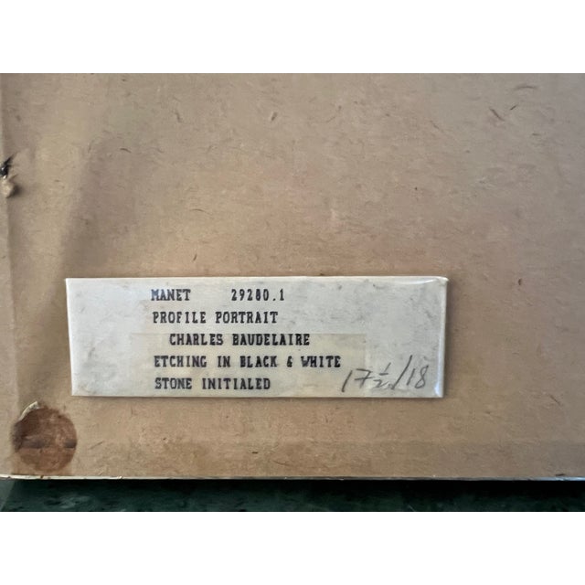 Letterpress Print of Charles Baudelaire by Manet, C. 1862 For Sale - Image 11 of 12