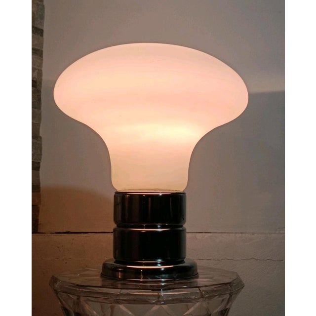 Metal Murano Glass Mushroom Lamp, 1970s For Sale - Image 7 of 10