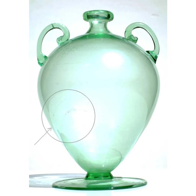 This Soffiati vase in Murano glass was designed by Vittorio Zecchin and produced by MVM in the 1920s. I have official...