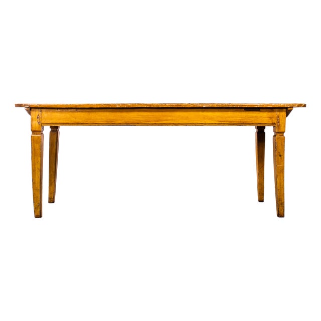 Vintage French Dining Table in Faux Wood, 1920s For Sale