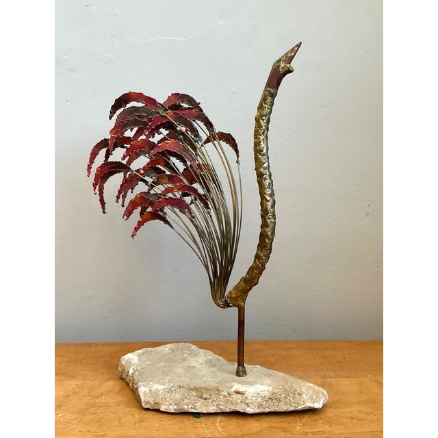 Mid-Century Modern Abstract Metal Rooster Sculpture For Sale - Image 11 of 16