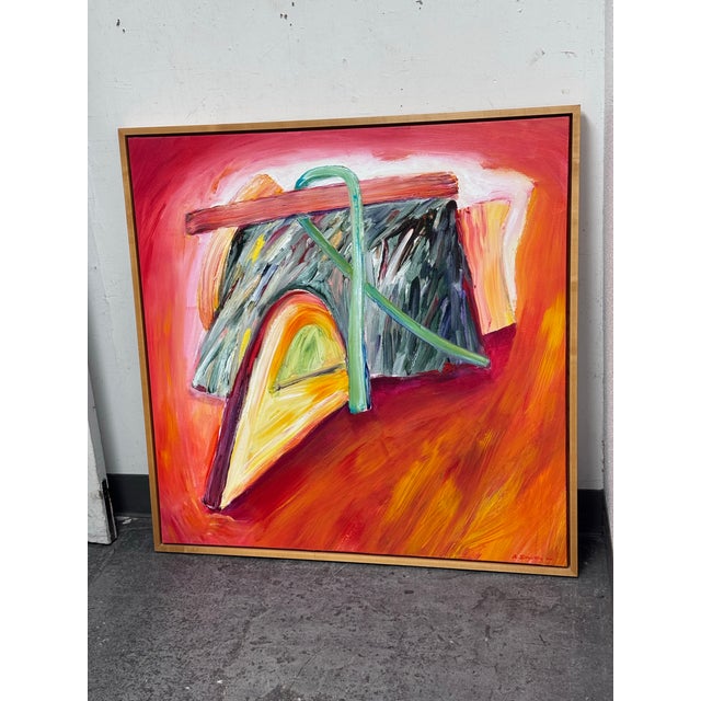 Circa 2004 Albert E. Smith Framed Abstract For Sale - Image 9 of 12