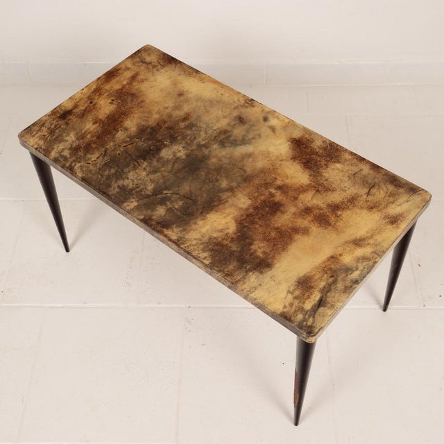 Low Rectangular Model 825 Coffee Table in Parchment by Aldo Tura, 1950 For Sale - Image 15 of 18