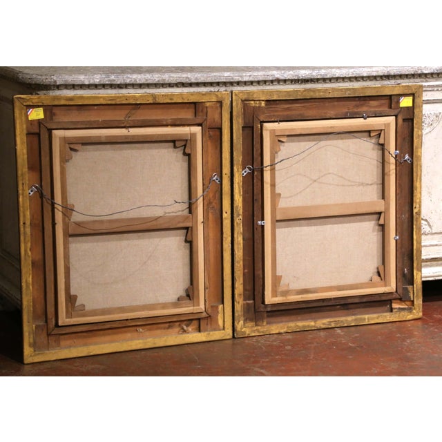 Pair 19th Century French Barnyard Oil Paintings Signed Charles Maréchal For Sale - Image 11 of 12