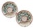 French Majolica Artichoke Asparagus Plate from Sarreguemines, 1900, Set of 2 For Sale