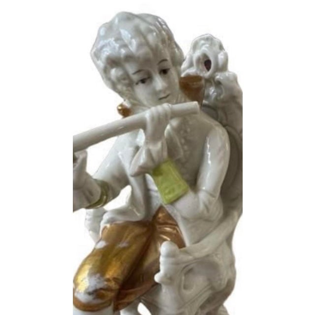 Rare Antique 1879–1886 Unger Schneider & Cie Gräfenthal Hand-Painted Porcelain Figurines – Pair For Sale - Image 9 of 12