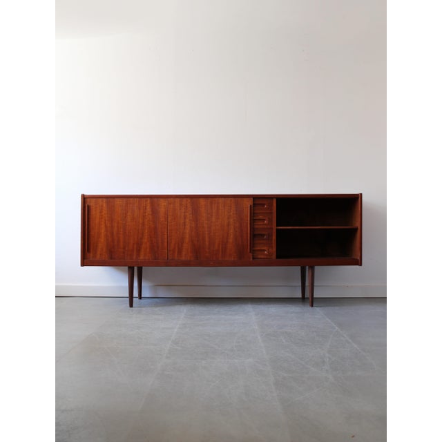 Johannes Andersen Vintage Danish Sideboard by Johannes Andersen, 1960s For Sale - Image 4 of 12